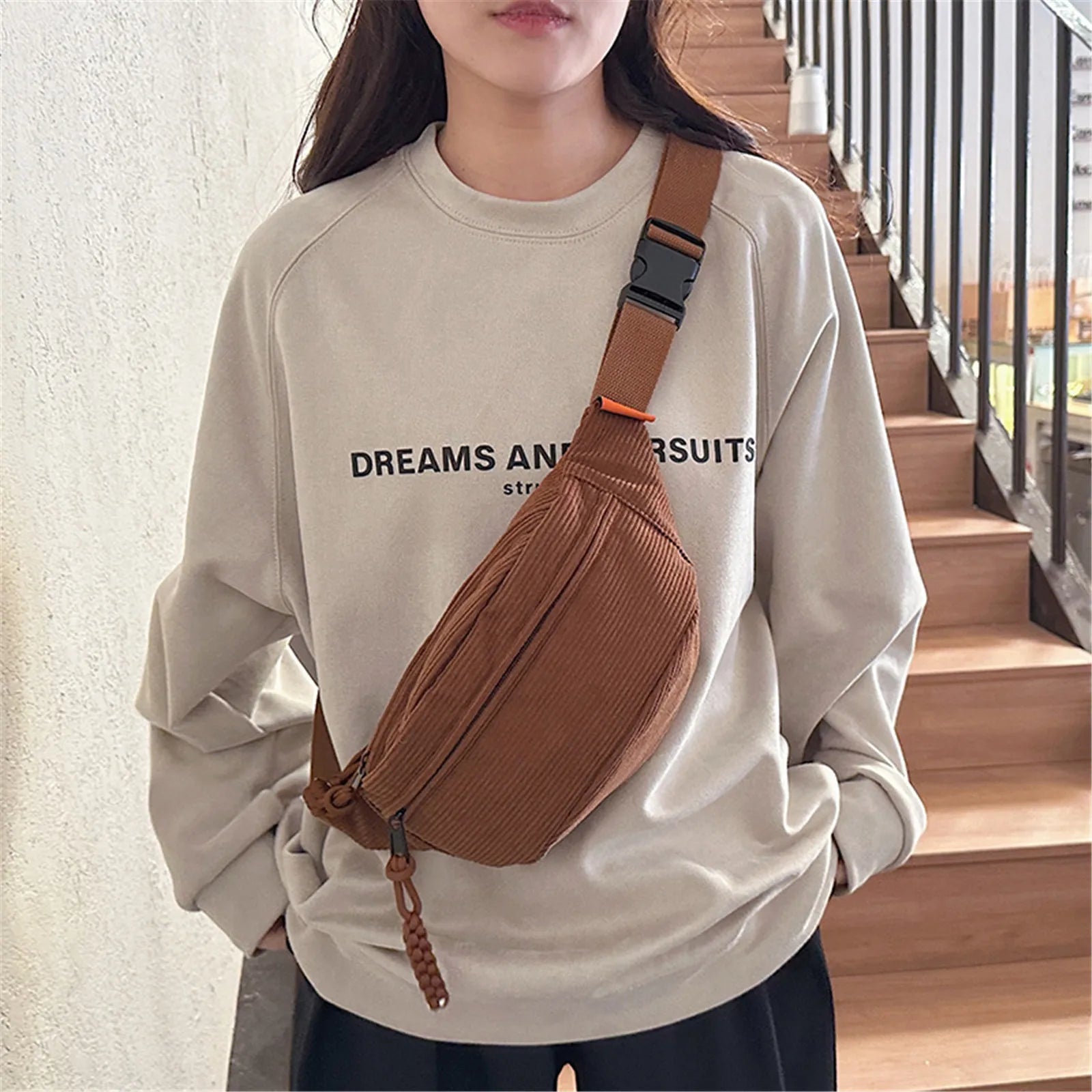 Knitted Zip Belt Fanny