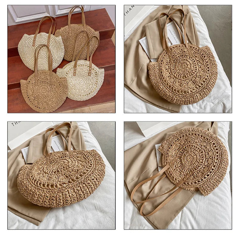 Round Straw Tote