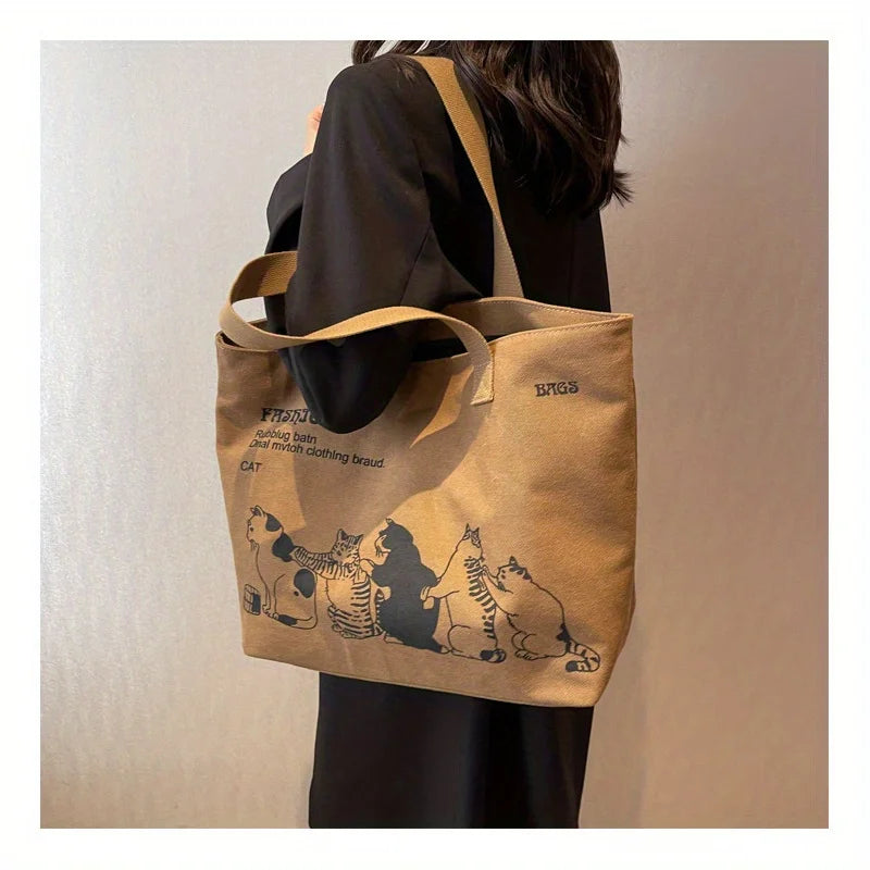 Canvas Animal Print Tote