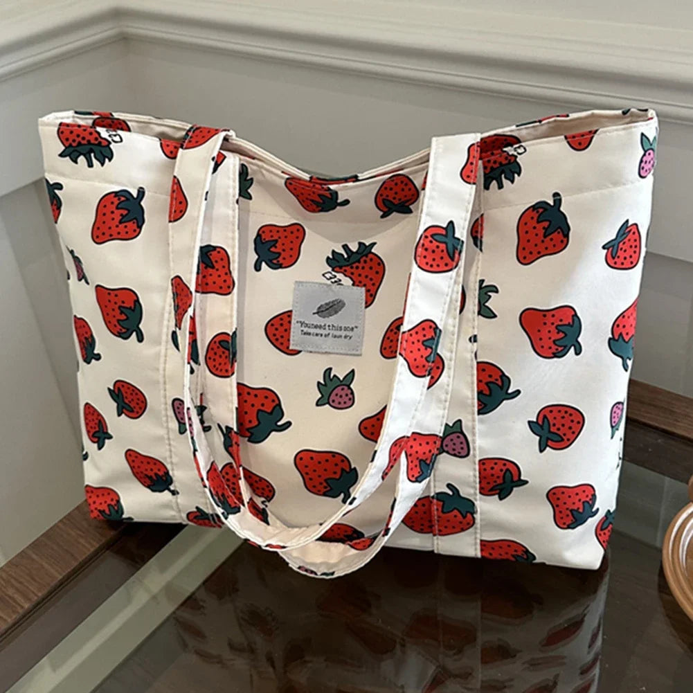 Strawberry Print Tote