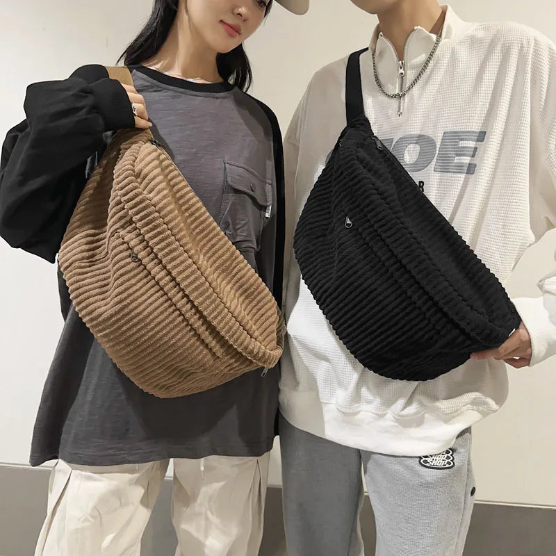 Oversized Corduroy Shoulder Fanny