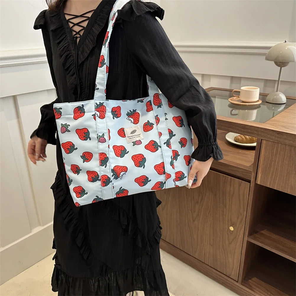 Strawberry Print Tote