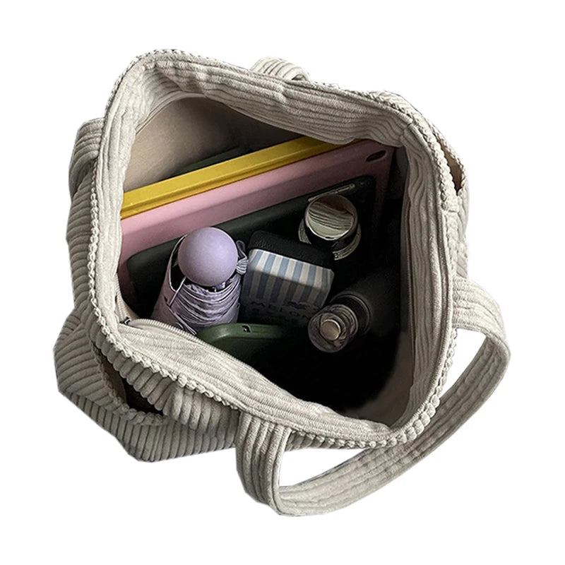 Trendy Corduroy Tote