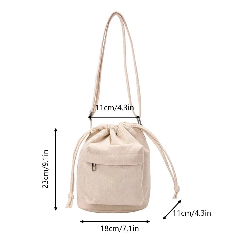 Drawstring Bucket Tote