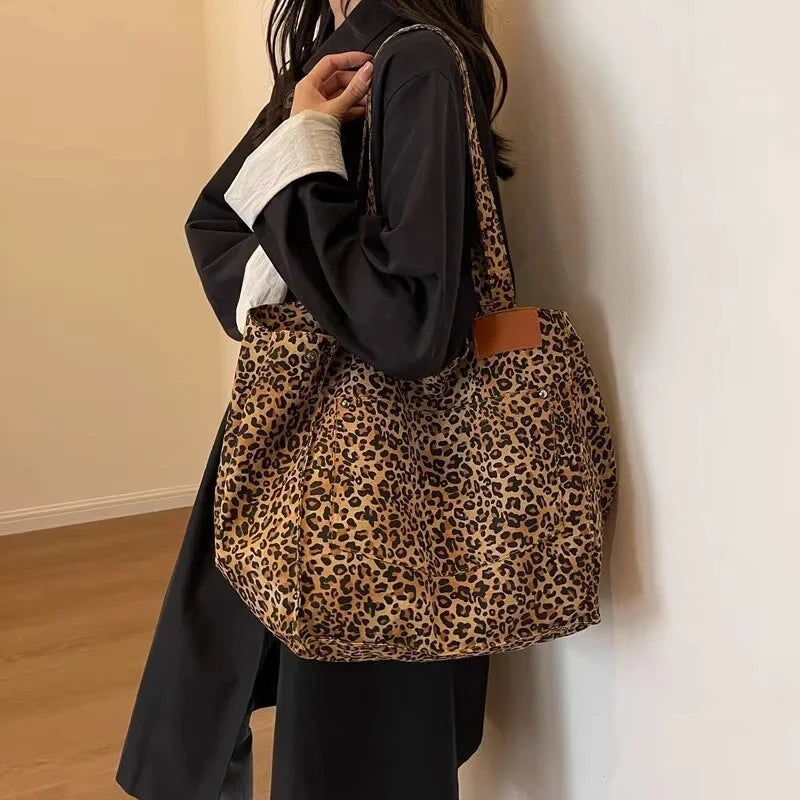 Vintage Leopard Print Tote