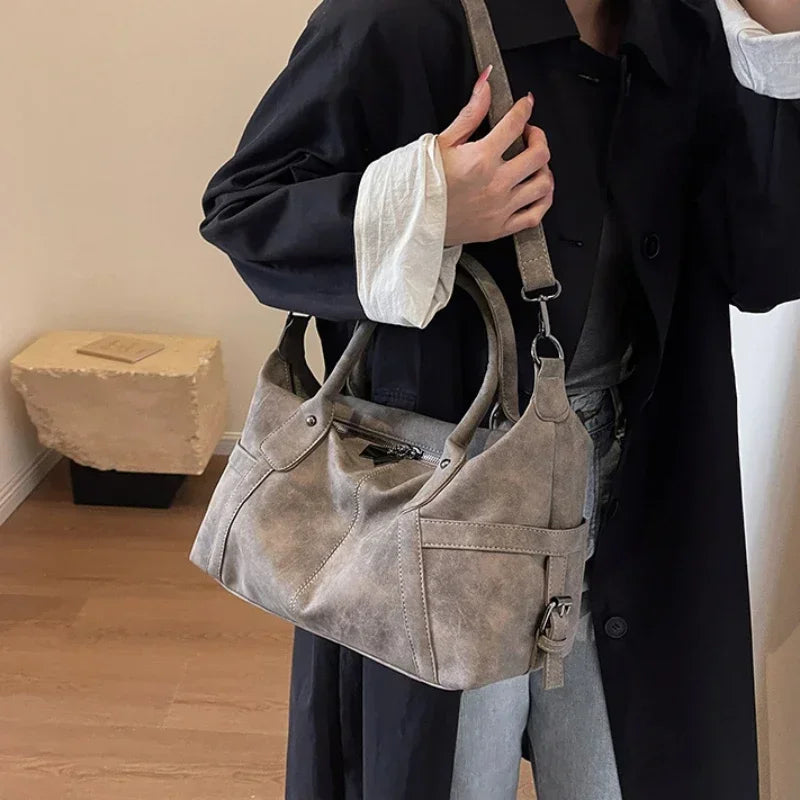 Duffle-Style Shoulder Bag