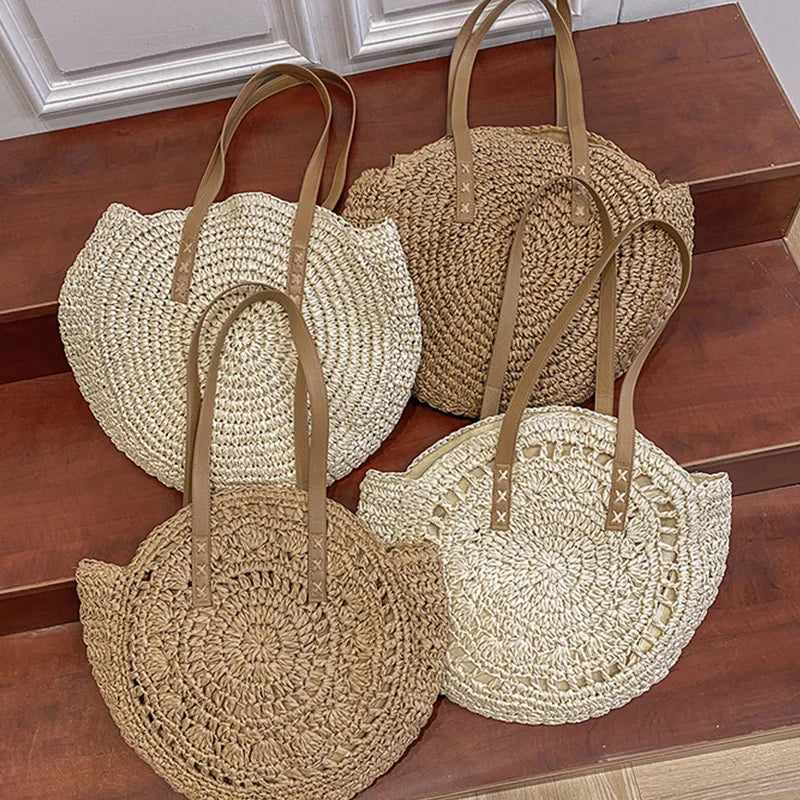 Round Straw Tote
