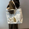 Canvas Animal Print Tote