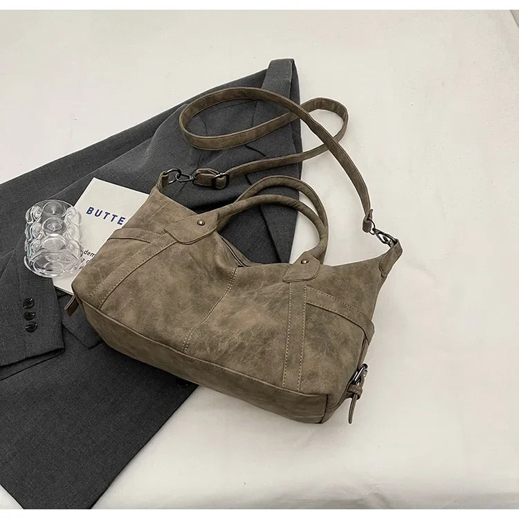 Duffle-Style Shoulder Bag