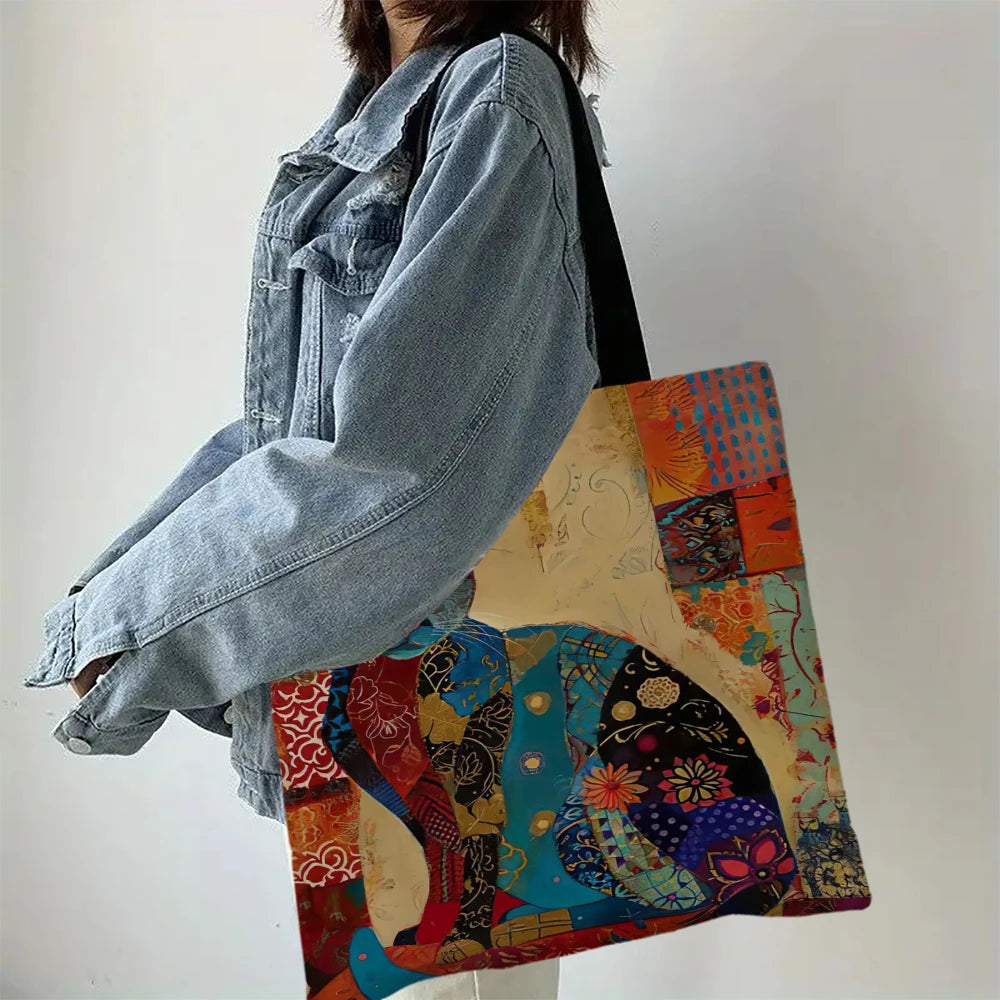 Cat Floral Tote
