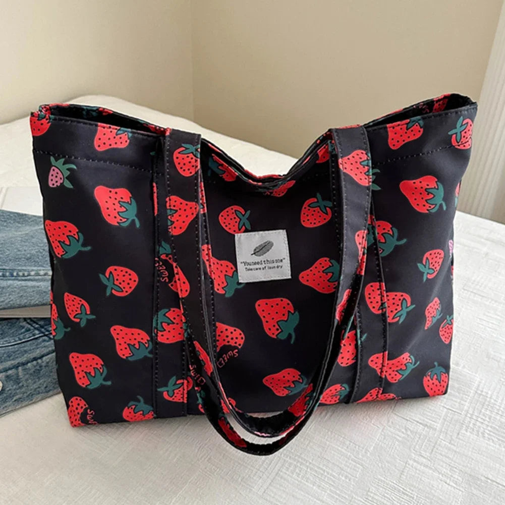 Strawberry Print Tote