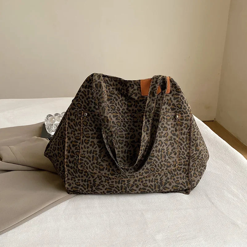 Vintage Leopard Print Tote