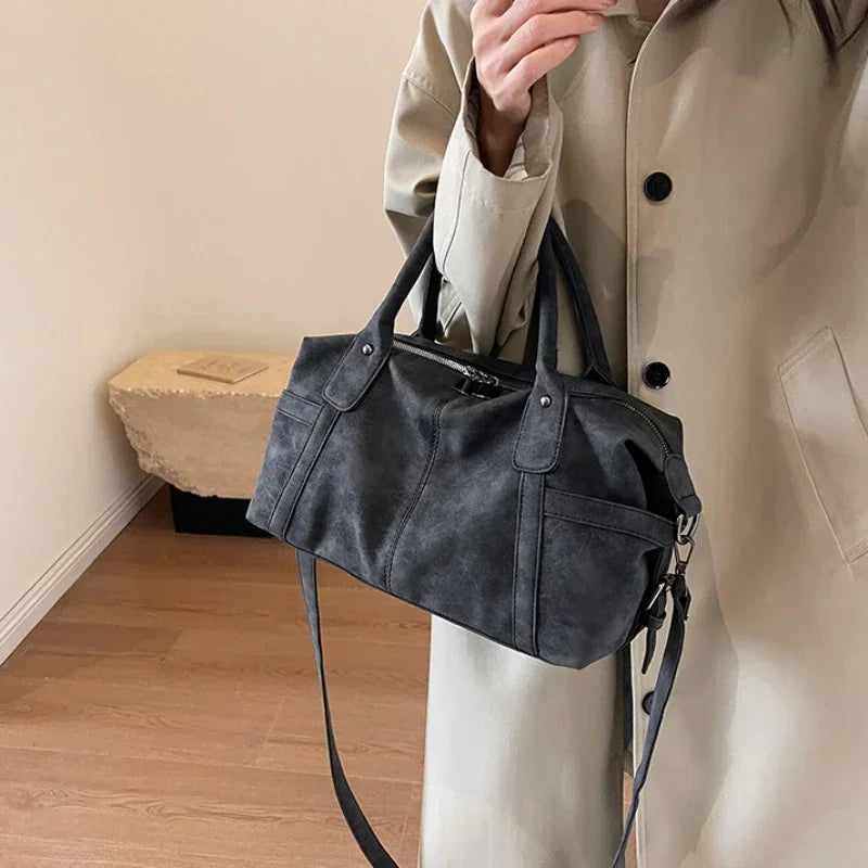 Duffle-Style Shoulder Bag