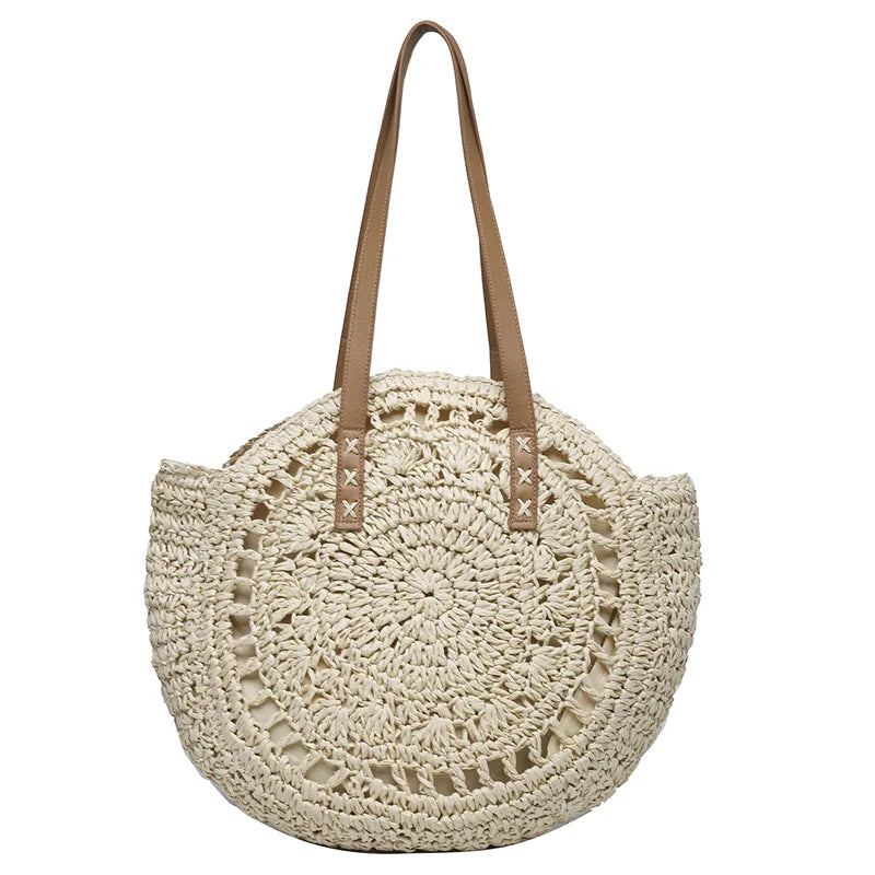 Round Straw Tote