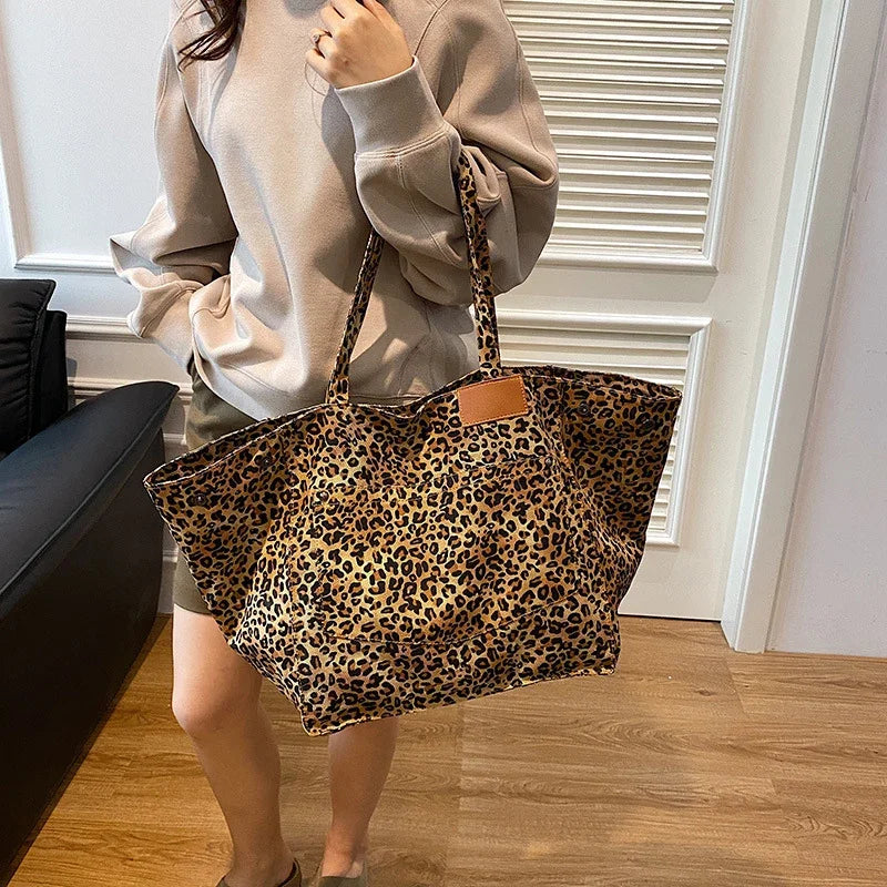 Vintage Leopard Print Tote