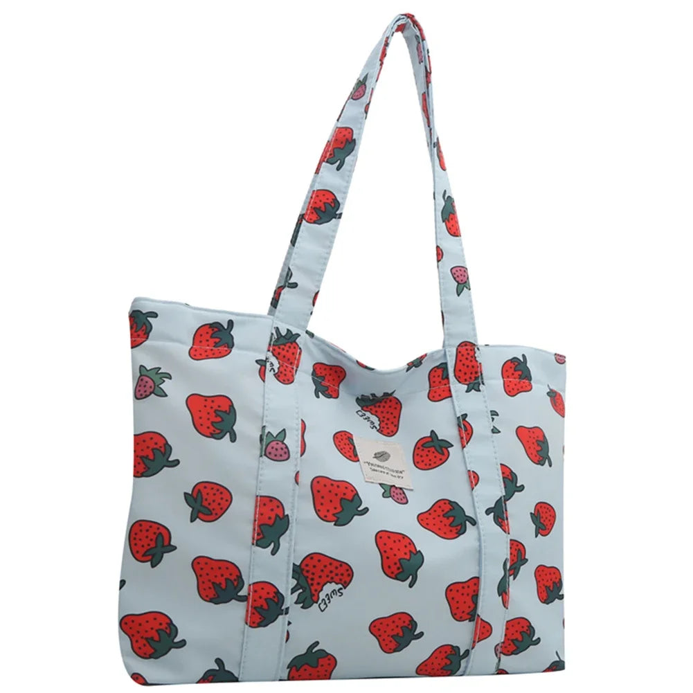Strawberry Print Tote