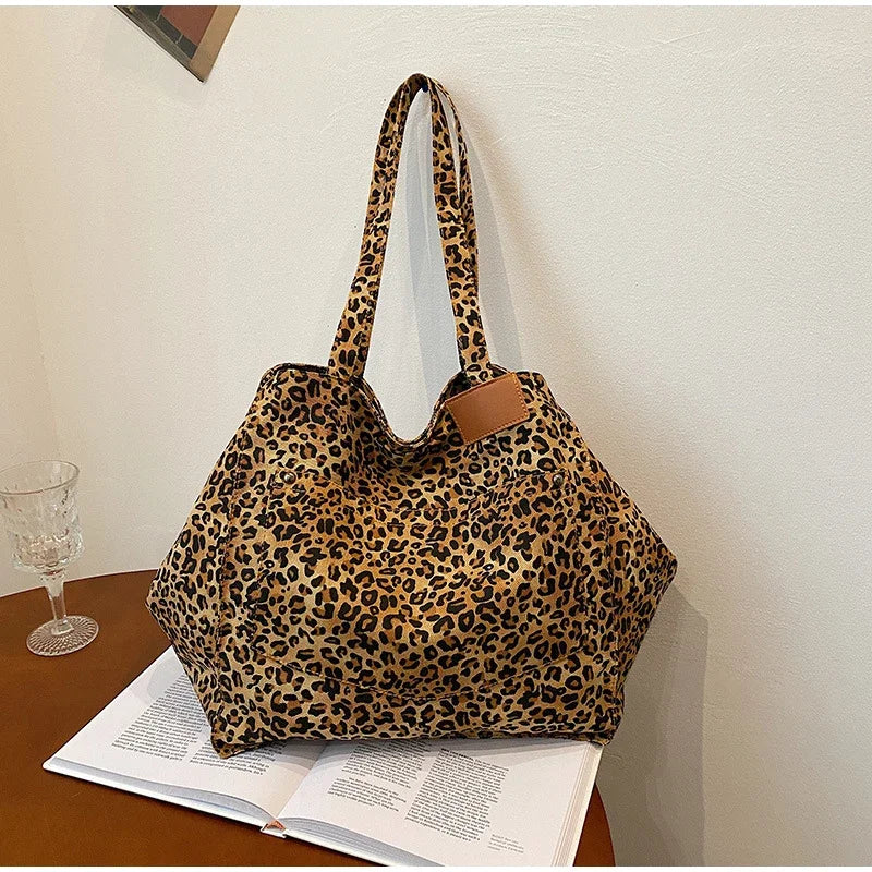Vintage Leopard Print Tote