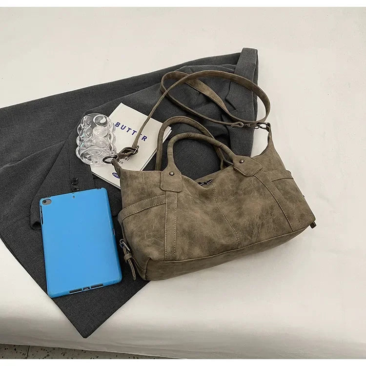Duffle-Style Shoulder Bag
