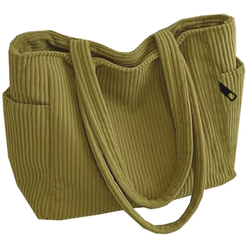 Trendy Corduroy Tote