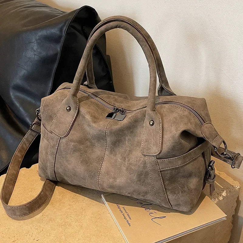 Duffle-Style Shoulder Bag