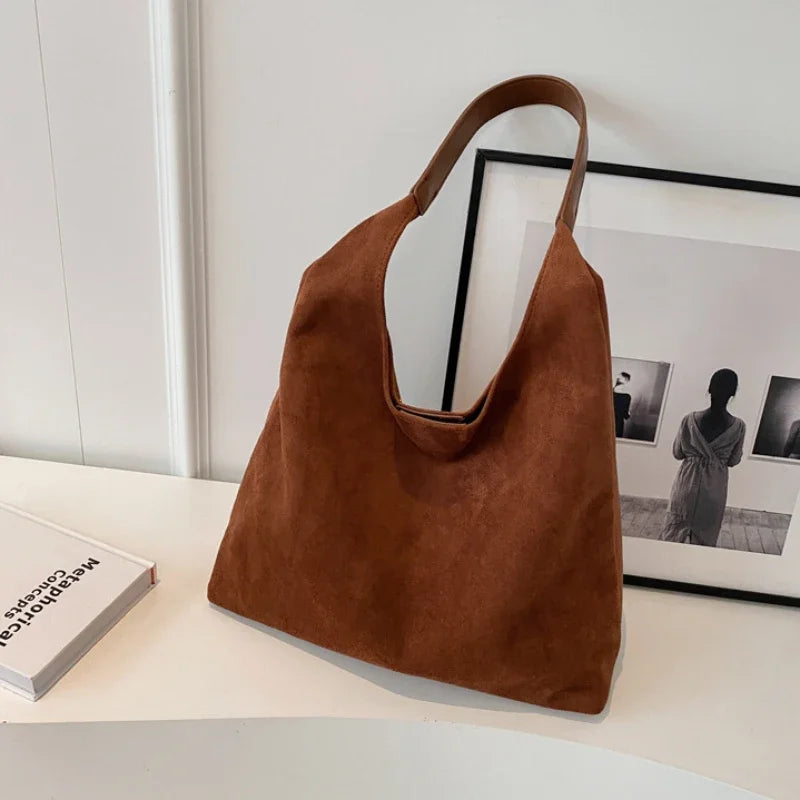 Vintage Suede Shoulder Bag