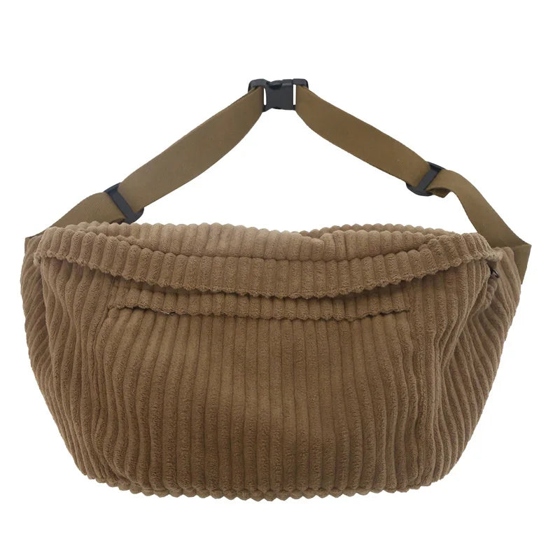 Oversized Corduroy Shoulder Fanny