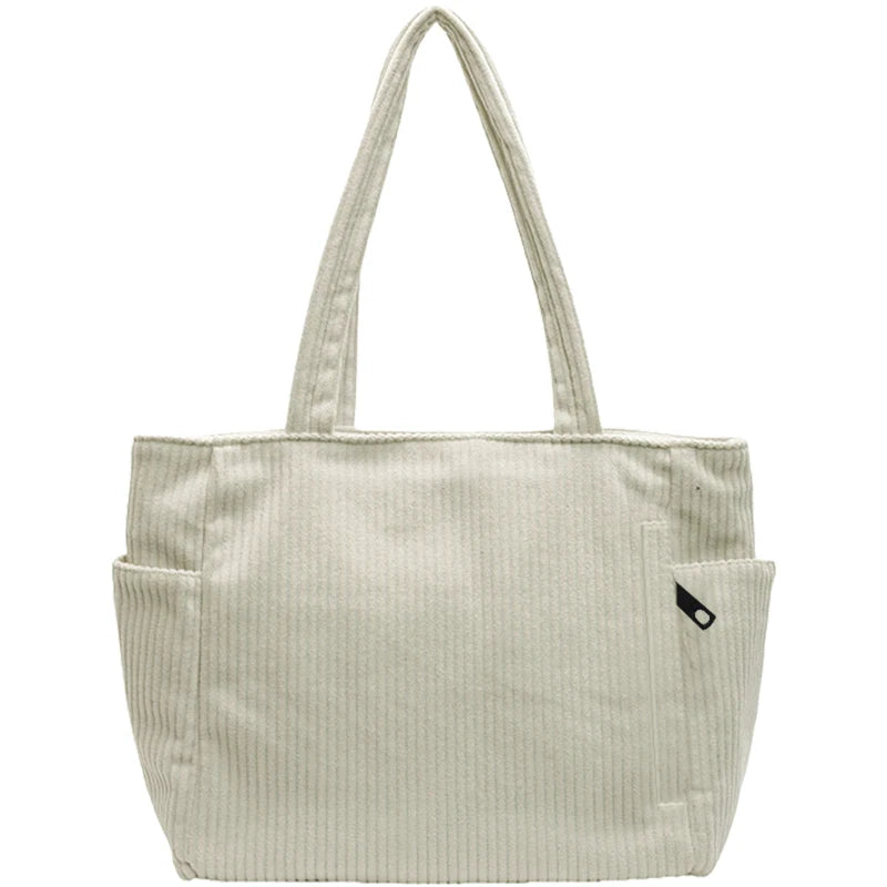 Trendy Corduroy Tote