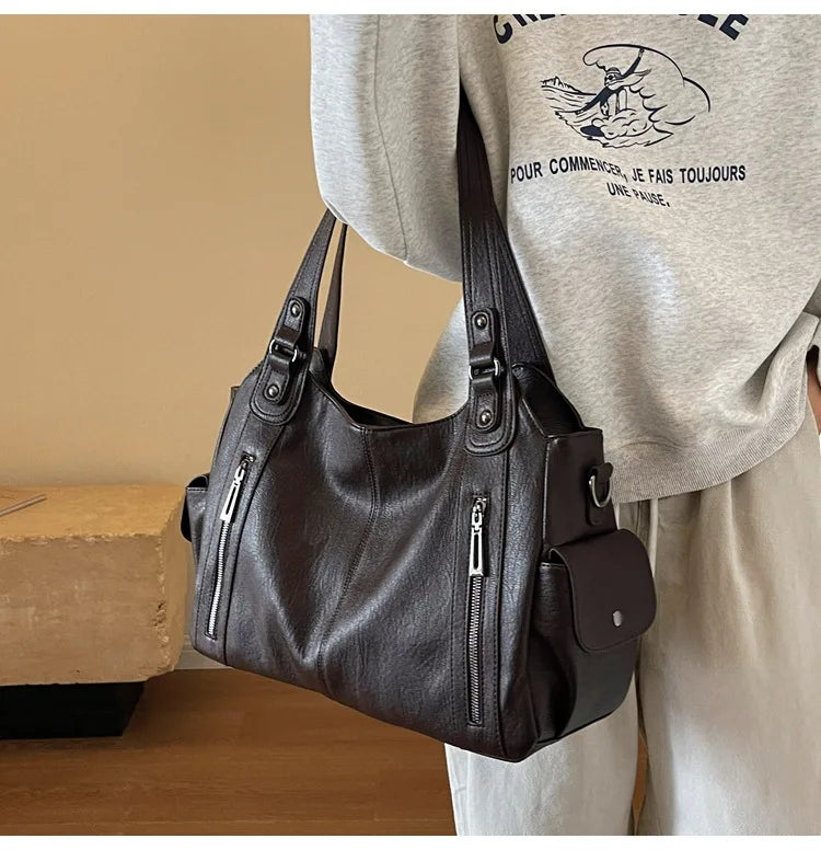Compartment Shoulder Bag