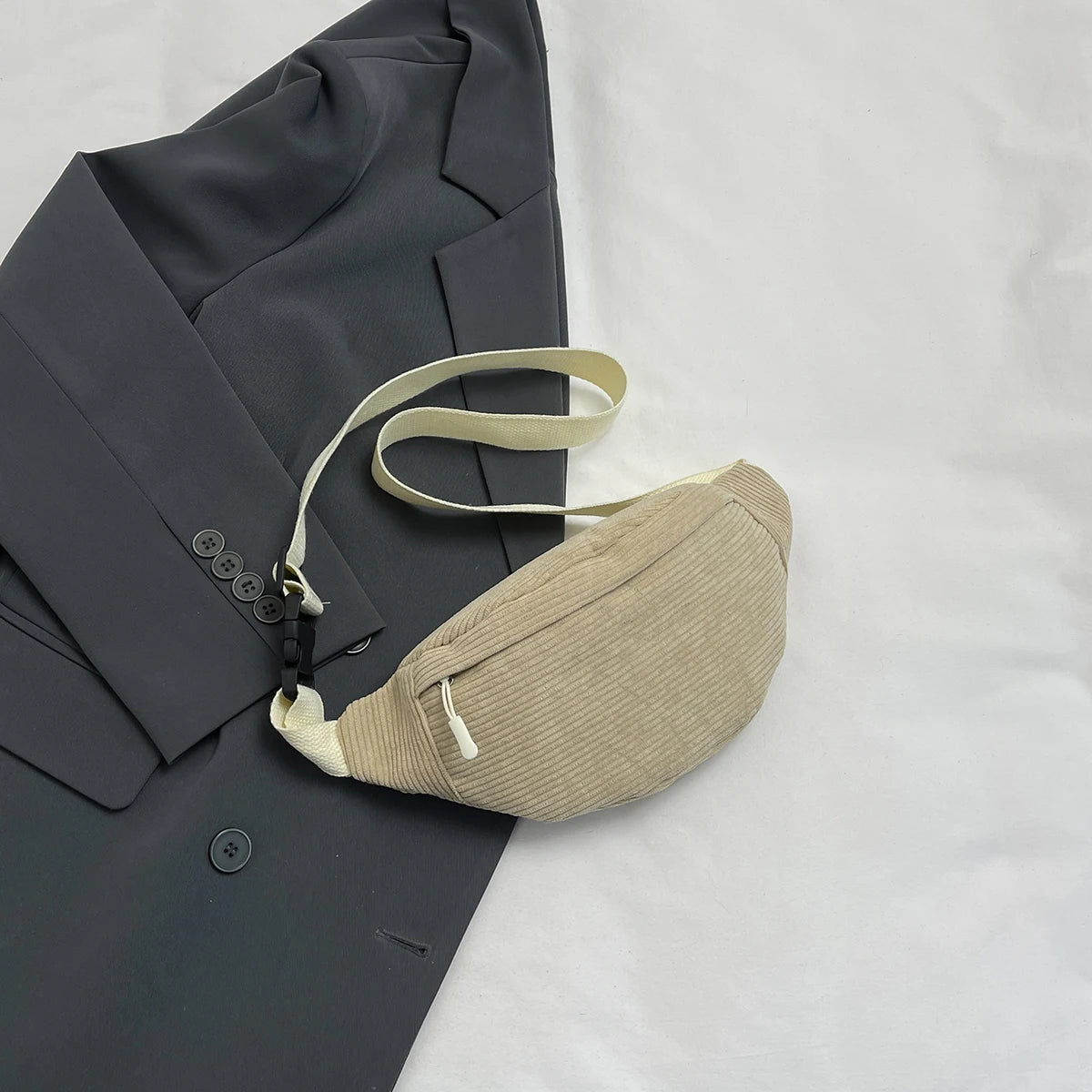 Casual Corduroy Belt Fanny