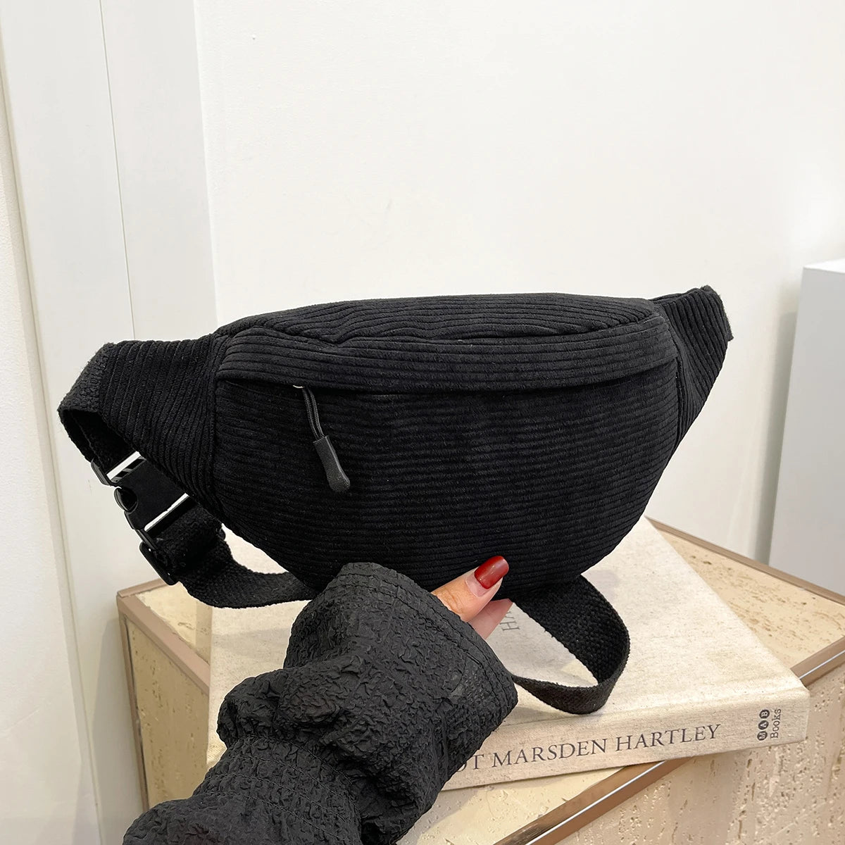 Casual Corduroy Belt Fanny
