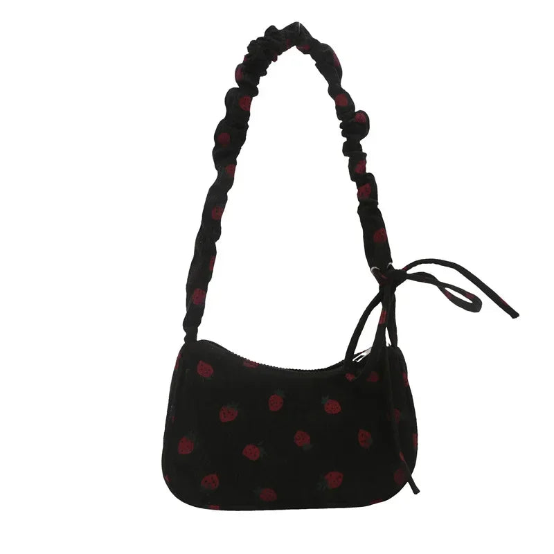 Underarm Strawberry Print Tote