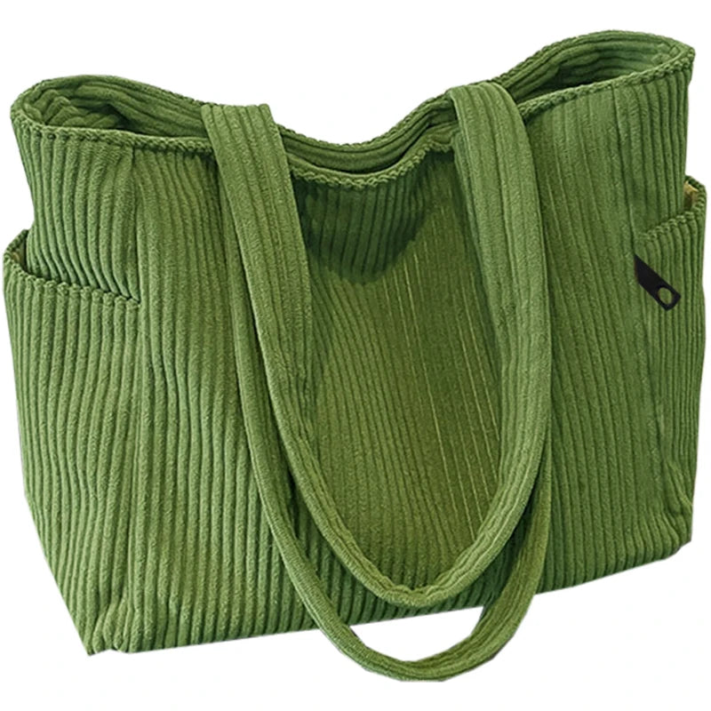 Trendy Corduroy Tote