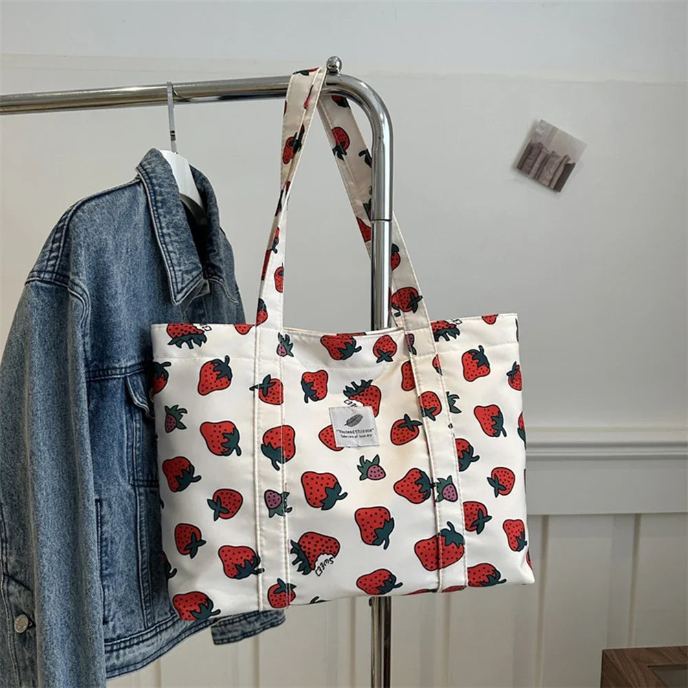 Strawberry Print Tote