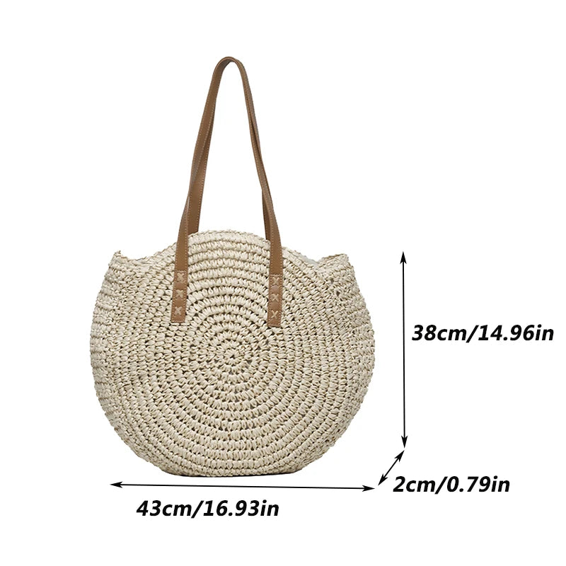Round Straw Tote
