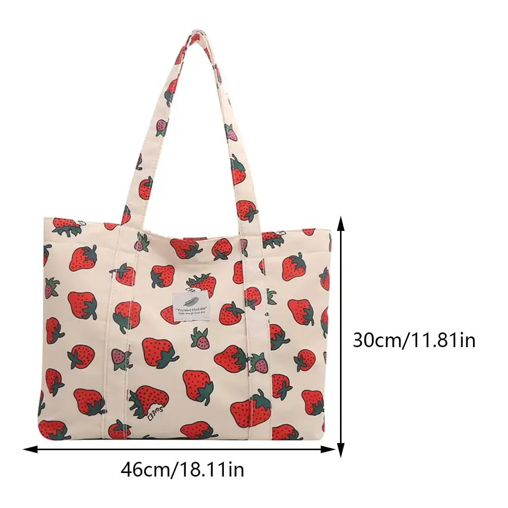 Strawberry Print Tote
