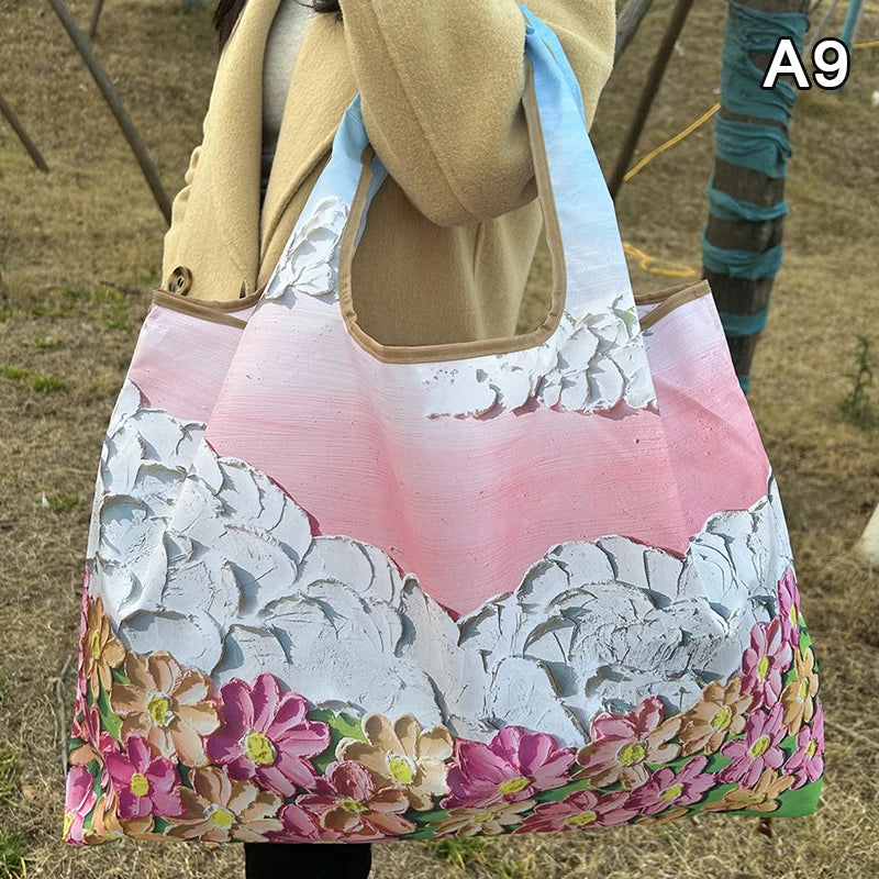 Floral Foldable Tote