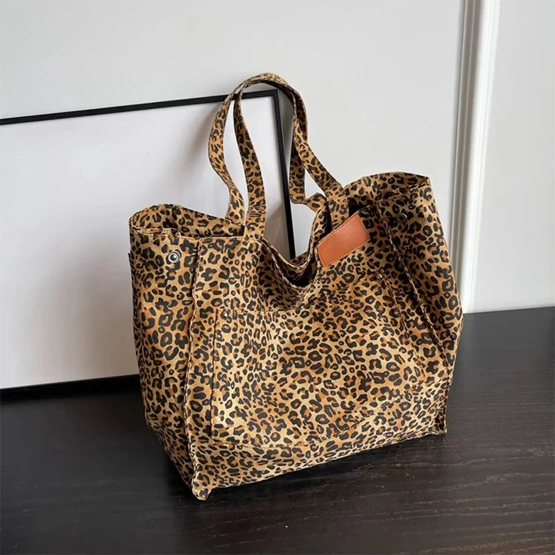 Vintage Leopard Print Tote