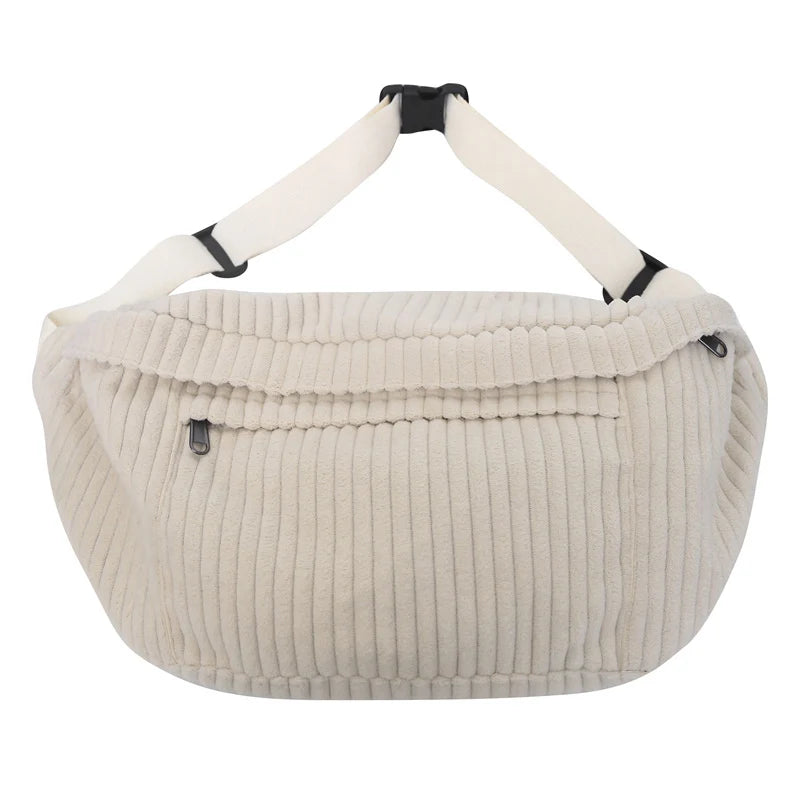 Oversized Corduroy Shoulder Fanny
