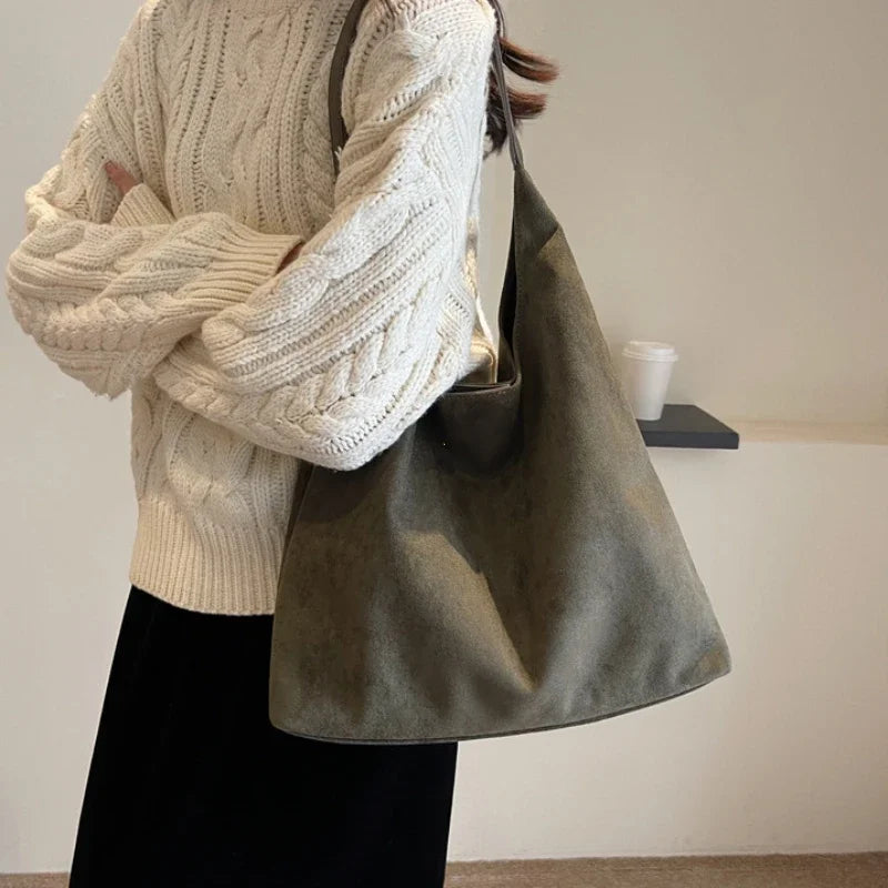 Vintage Suede Shoulder Bag