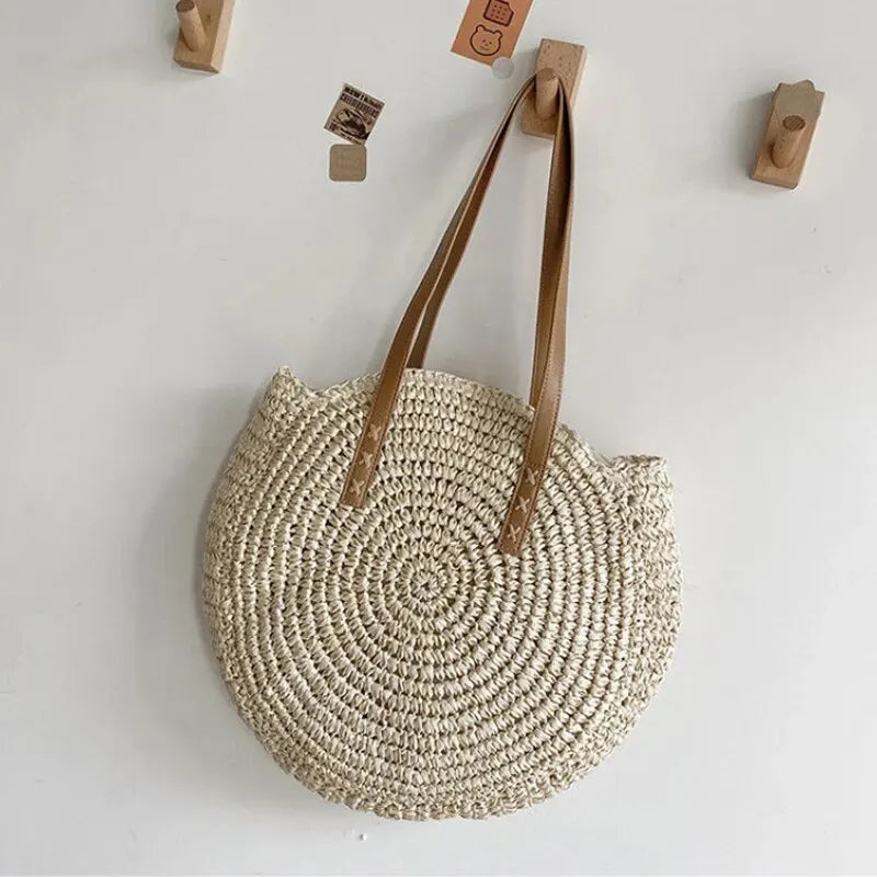 Round Straw Tote