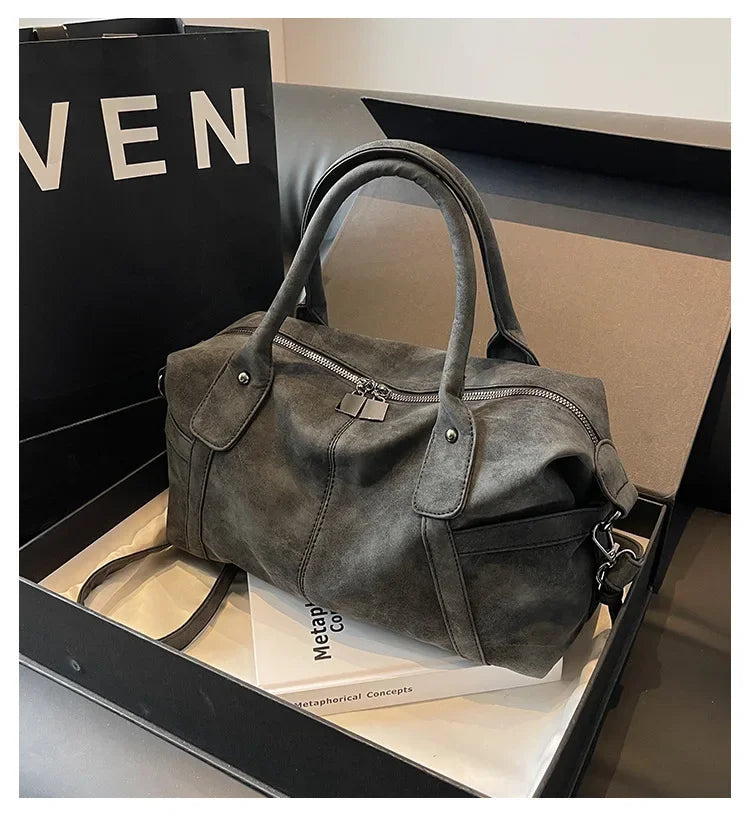 Duffle-Style Shoulder Bag