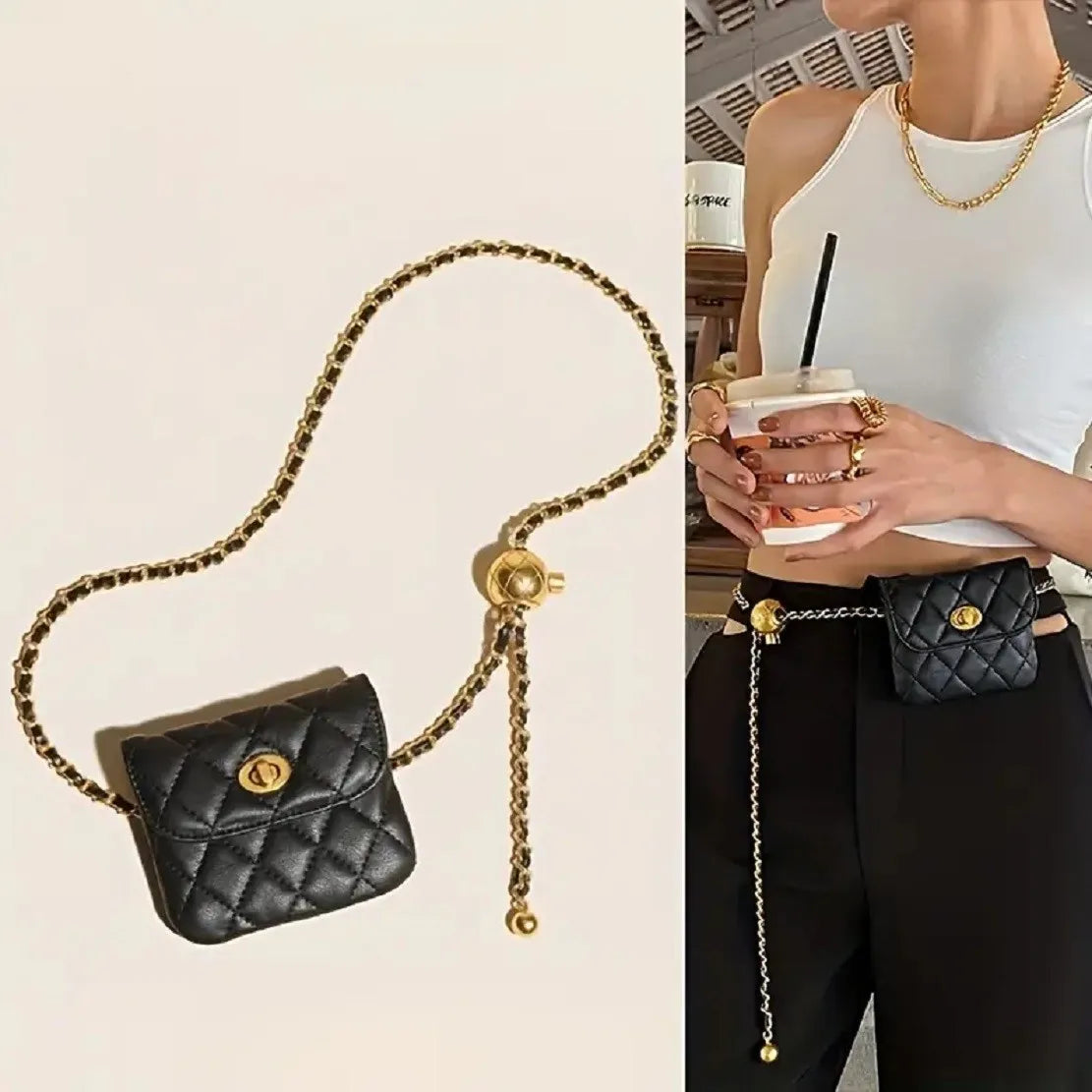 Leather Chain Fanny