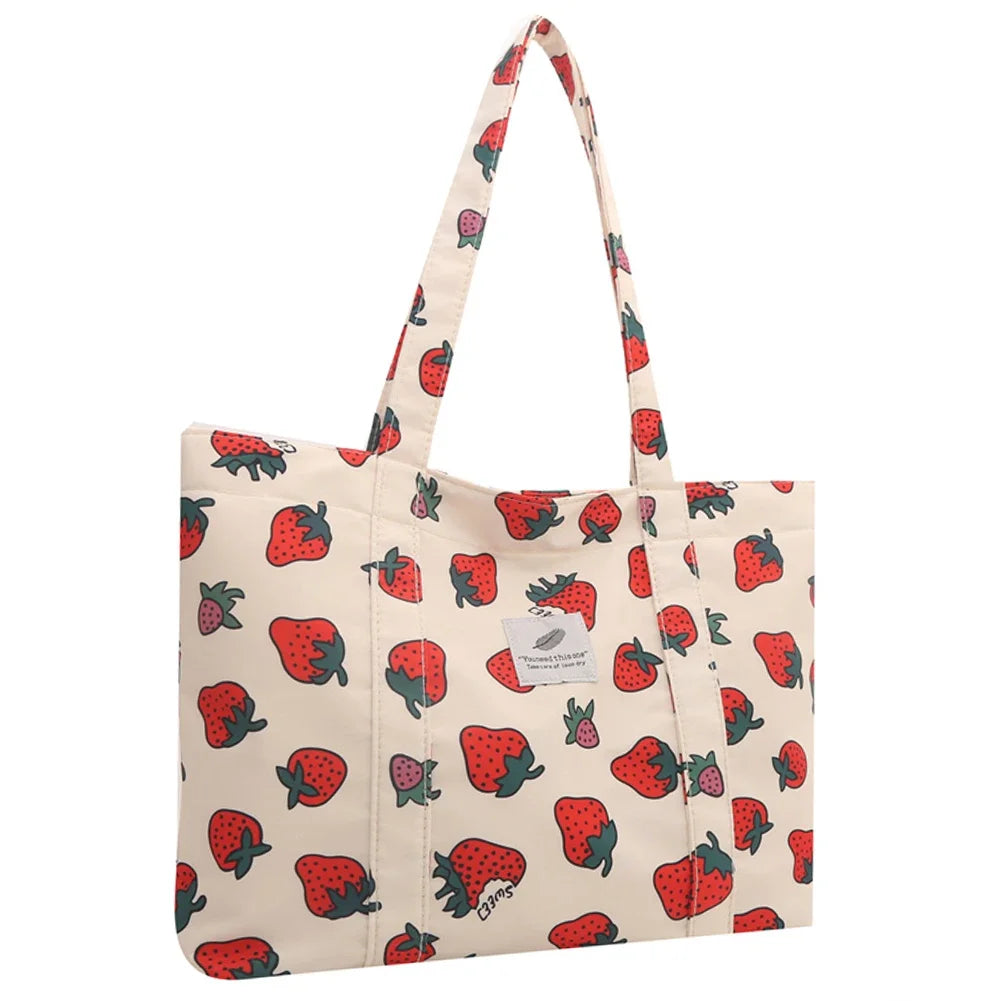 Strawberry Print Tote