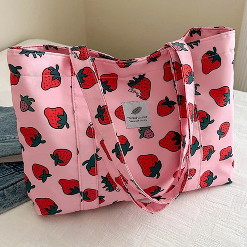 Strawberry Print Tote