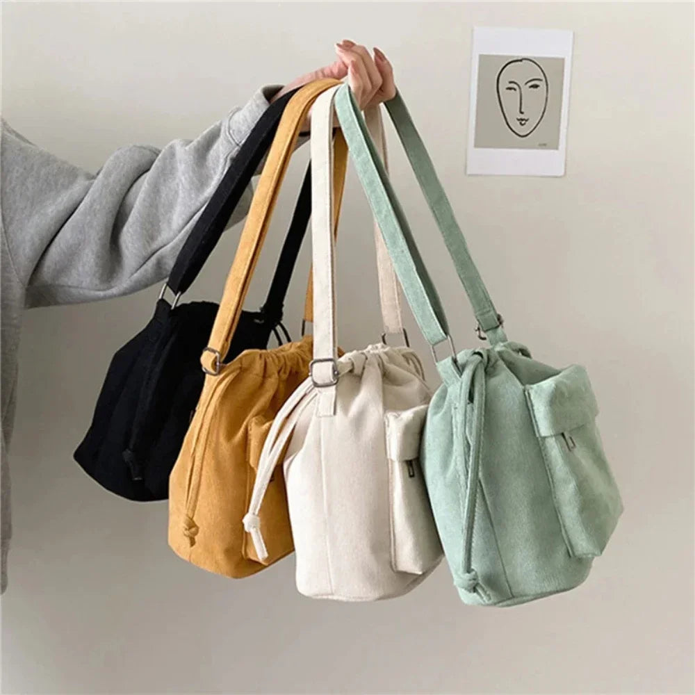 Drawstring Bucket Tote
