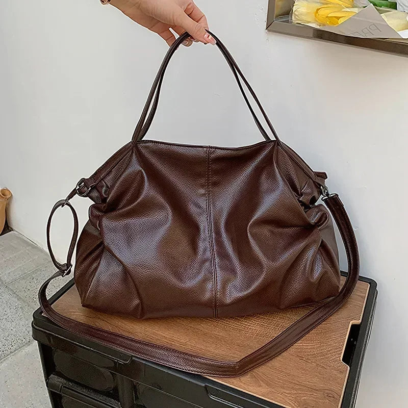 Duffle-Style Shoulder Bag