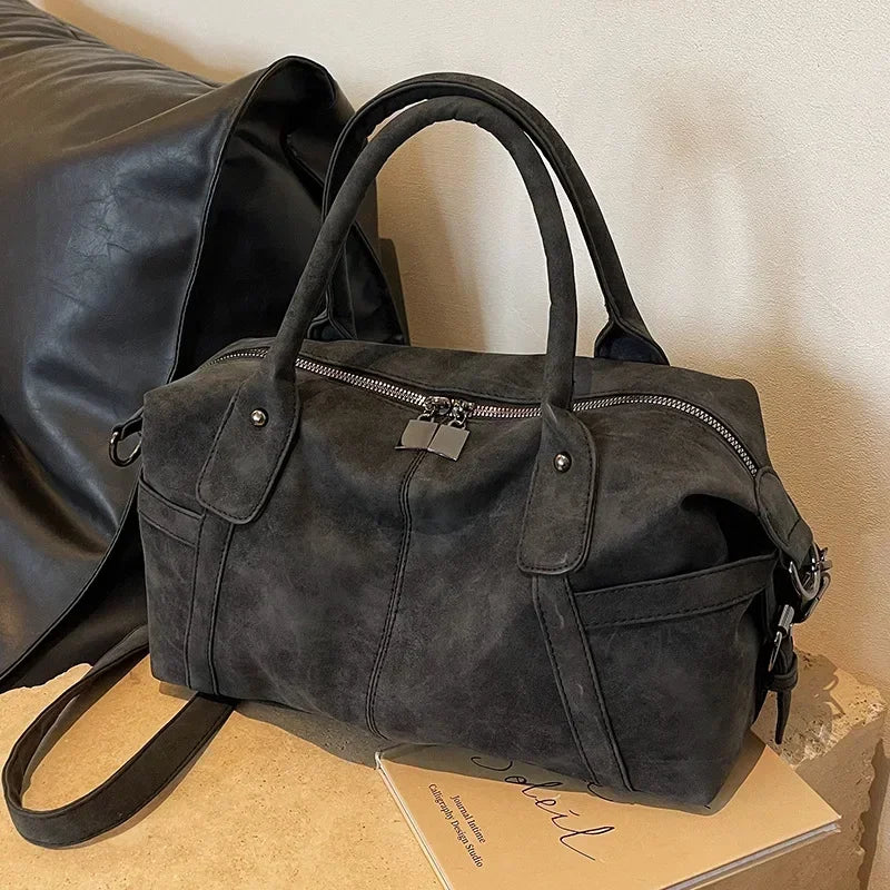 Duffle-Style Shoulder Bag