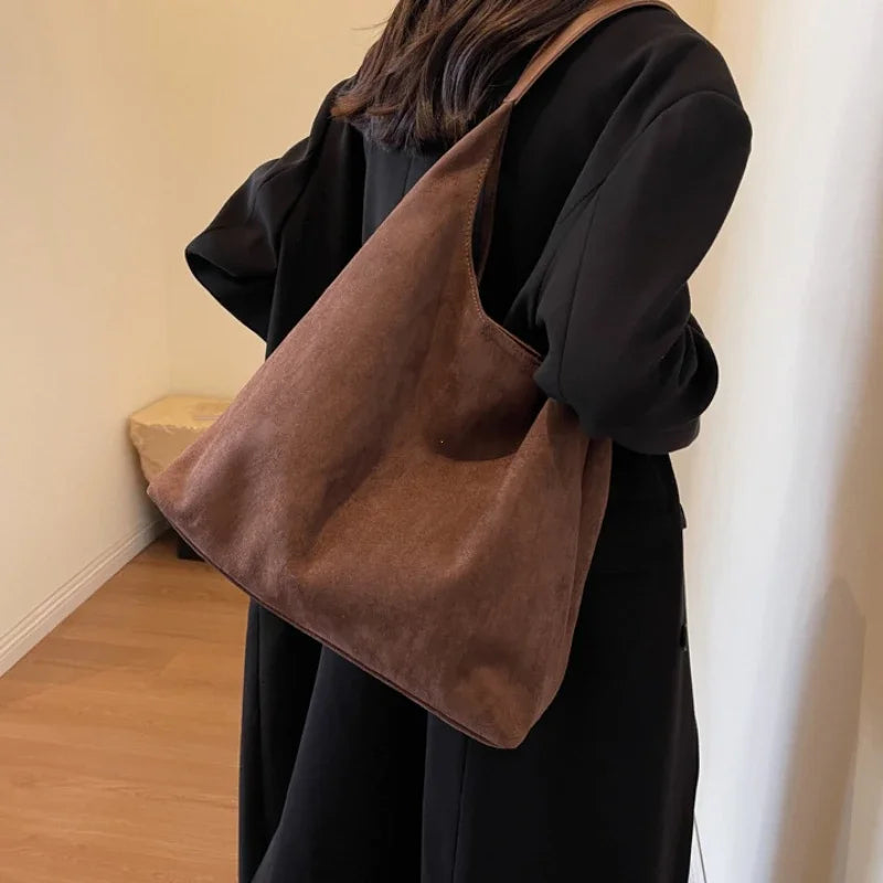 Vintage Suede Shoulder Bag