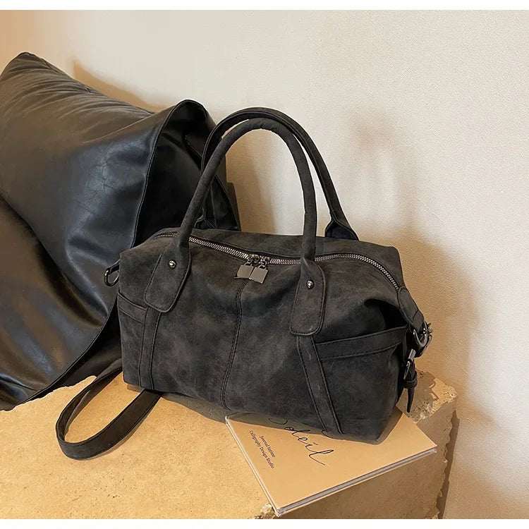 Duffle-Style Shoulder Bag